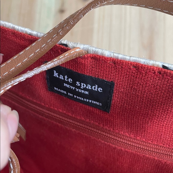 NEW Kate Spade New York Cabo Holiday Wicker Tote Purse - Picture 4 of 15